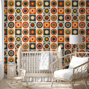 retro geometrisch raster behang