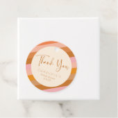 Retro Geometrisch Roze Roest Bruiloft Dank Je Bedankjes Labels (In situ)