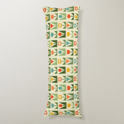 Retro geometrisch Sierkussen Lichaamskussen (Voorkant Verticaal)