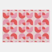 Retro geometrisch tulp cadeaupapier (Voorkant)