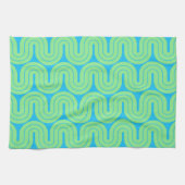Retro geometrisch verloop golf ontwerp theedoek (Horizontaal)
