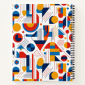 Retro Geometrische Abstract Pat#11 Navy Gold ID106 Notitieboek (Achterkant)