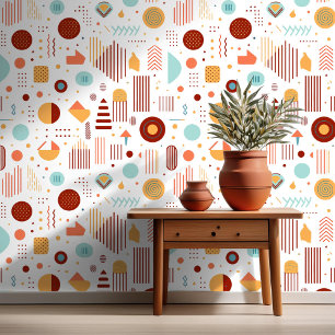 Retro Geometrische Abstract Pat#5 Brick Gold ID106 Behang