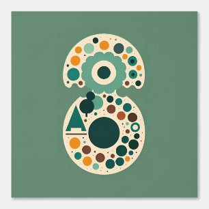 Retro geometrische Abstracte cirkels ontwerp Behang