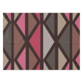 Retro Geometrische Art Driehoeken Zwart Rood Bruin Tafelkleed (Voorkant (Horizontaal))