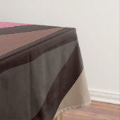 Retro Geometrische Art Driehoeken Zwart Rood Bruin Tafelkleed (Voorbeeld)