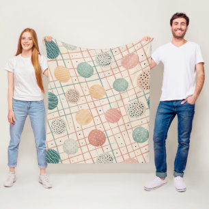 Retro geometrische cirkel Mid-Century Abstract ( Fleece Deken