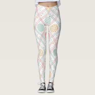 Retro geometrische cirkel Mid-Century Abstract ( Leggings