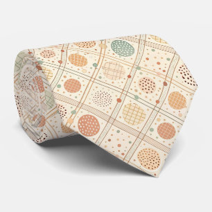 Retro geometrische cirkel Mid-century abstract Stropdas