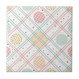 Retro geometrische cirkel   Mid-Century Abstract ( Tegeltje