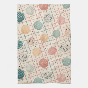 Retro geometrische cirkel Mid-Century abstract ( Theedoek