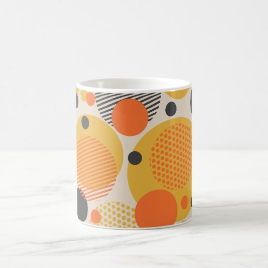 Retro geometrische cirkels: jaren '60 koffiemok (Center)