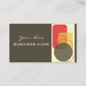 Retro Geometrische design/DIY achtergrondkleur! Visitekaartje (Achterkant)