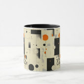 Retro Geometrische gepersonaliseerde mok - Unieke  (Midden)