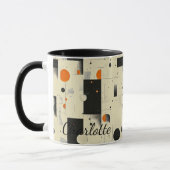 Retro Geometrische gepersonaliseerde mok - Unieke  (Links)