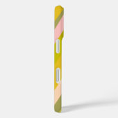 Retro geometrische gestreepte zomerlimoen groen ro Case-Mate iPhone case (Achterkant / Rechts)