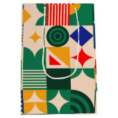 Retro Geometrische Gift Bag Medium Cadeauzakje (Achterkant)