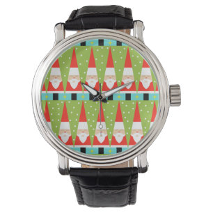 Retro Geometrische Horloge van het Leer van de
