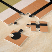 Retro geometrische kunst doolhof jaren 70 legpuzzel (Zijkant)