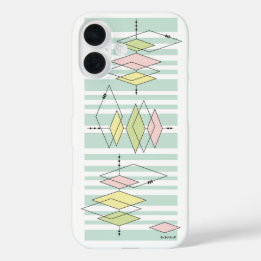 Retro Geometrische Mid-Century Moderne iPhone Case