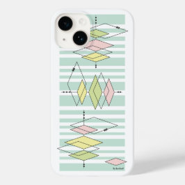 Retro Geometrische Mid-Century Moderne iPhone Case