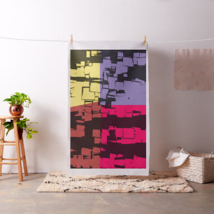 Retro Geometrische mozaïek Abstracte kunst #4 Stof