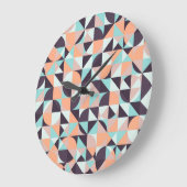 Retro geometrische, naadloze achtergrond grote klok (Hoek)