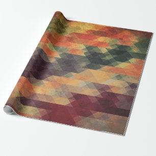 Retro Geometrische oude Stripes verouderde kleuren Cadeaupapier