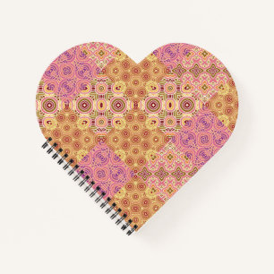 Retro geometrische patchwork  notitieboek