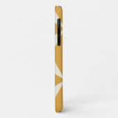 Retro Geometrische Patroon Aangepaste Naam Geel Case-Mate iPhone Case (Achterkant/links)