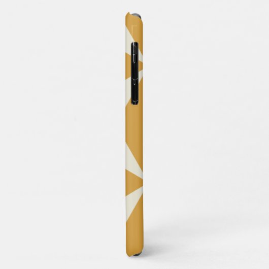 Retro Geometrische Patroon Aangepaste Naam Geel Case-Mate iPhone Case (Achterkant/links)