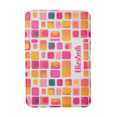 Retro geometrische patroon van Mid Century Custom Badmat (Voorkant Verticaal)