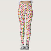 Retro geometrische print jaren 70 Patterned Christ Leggings (Voorkant)