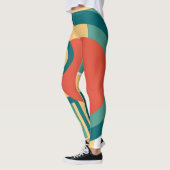 Retro  geometrische risograaf, risoprint leggings (Links)