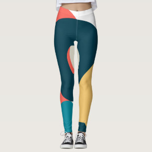 Retro  geometrische risograaf, risoprint leggings