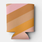 Retro geometrische roze oranje aangepaste bruidsdo blikjeskoeler (Achterkant)