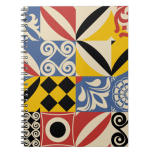 Retro geometrische vormen: Azulejos tegels. Notitieboek
