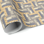 Retro geometrische vormen, modern patroon cadeaupapier (Rol Hoek)