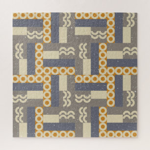 Retro geometrische vormen, modern patroon legpuzzel