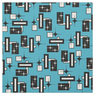 Retro Geometrische Zwart-wit van Stardust Stof