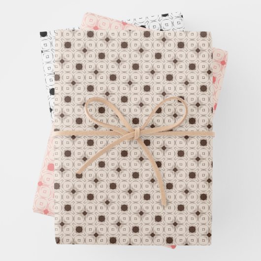 Retro geometry inpakpapier vel (In situ)