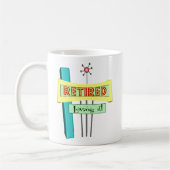 Retro "Gepensioneerd" en "Van hem houden" Koffiemok (Links)