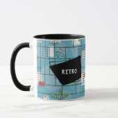 Retro Gepensioneerde 1950s Midden-Eeuw Modern Mok (Links)