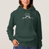 Retro Gepersonaliseerde Camp Bach Bergen Groen Hoodie (Voorkant)