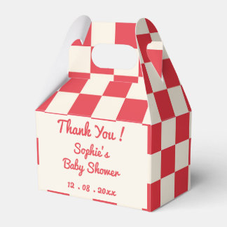 Retro Gepersonaliseerde “Dank je wel” Baby Shower Bedankdoosjes