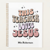 Retro gepersonaliseerde Jezus leraar waardering Planner (Voorkant)