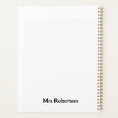 Retro gepersonaliseerde Jezus leraar waardering Planner (Achterkant)