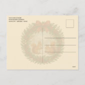 Retro gepersonaliseerde krans met Schattigee eekho Feestdagenkaart (Achterkant)