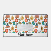 Retro gepersonaliseerde vakantiereizen thema bureaumat (Keyboard & Muis)