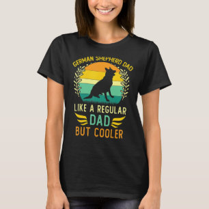 Retro German Shepherd Dad Vaderdag T-shirt